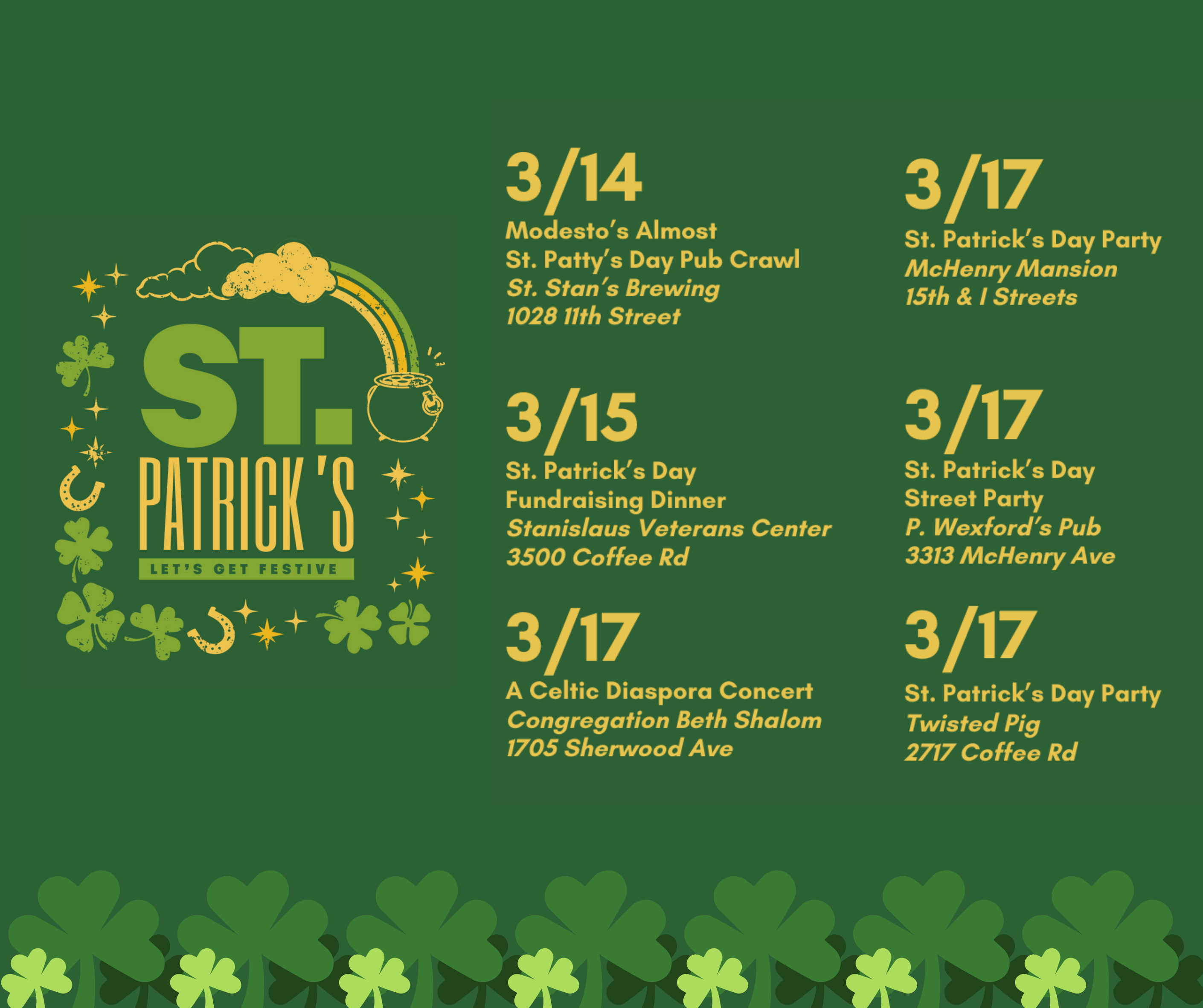 St. Patrick's Weekend Clover
