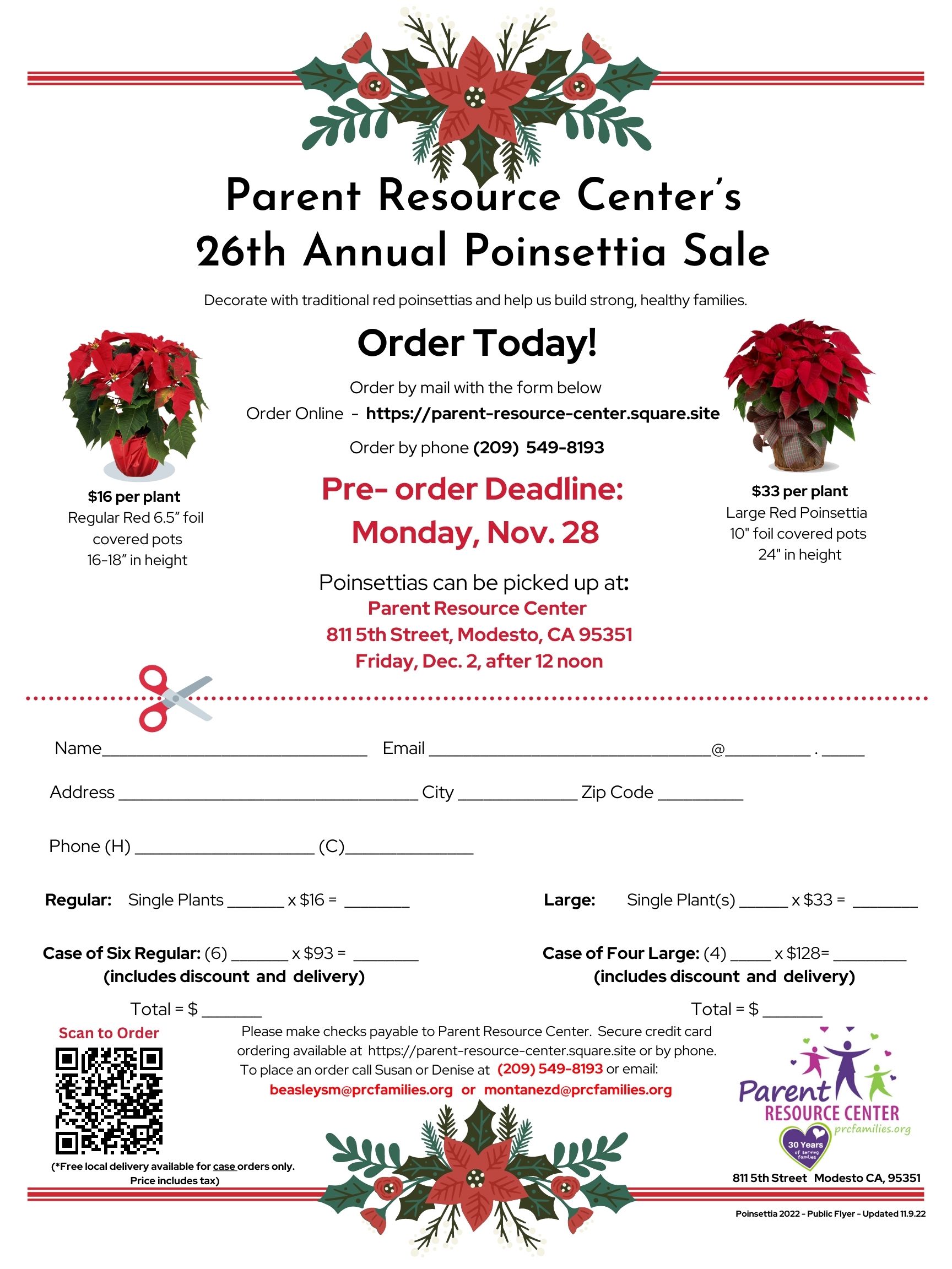 26th annual poinsettia sale benefits child abuse prevention agency