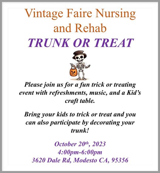 Vintage Faire Nursing and Rehabilitation Center's Trunk or Treat