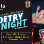 the illiterists: poetry open mic and "horror" haiku battle