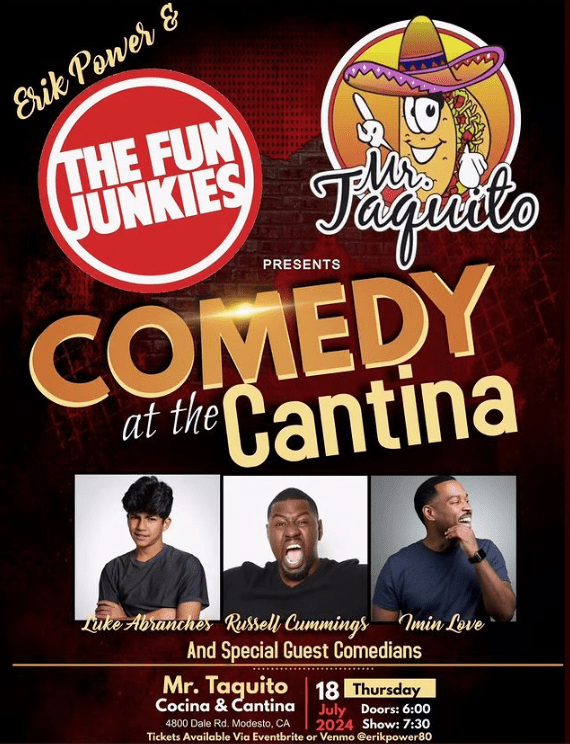 Erik Power & The Fun Junkies present Comedy at the Cantina