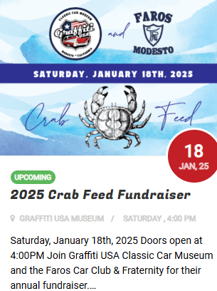 2025 Crab Feed Fundraiser.Graffiti USA