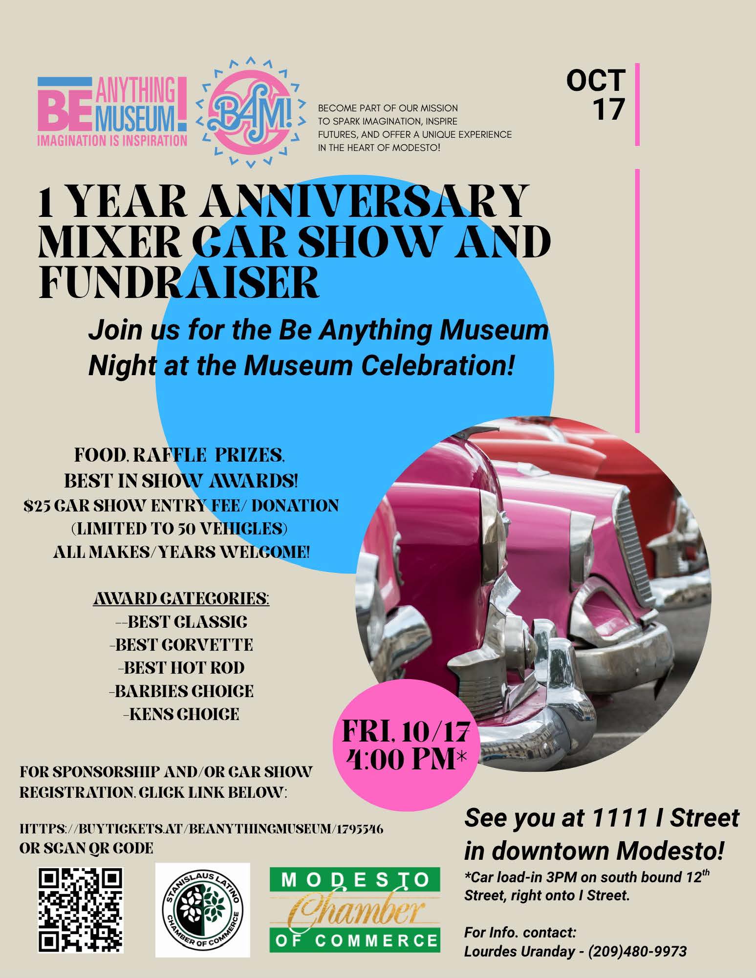 Be Anything Museum- 1 Year Anniversary/Car Show/Fundraiser
