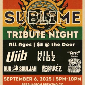 Sublime Tribute Night at Persuasion Brewing Co. Sublime Tribute Night at Persuasion Brewing Co.