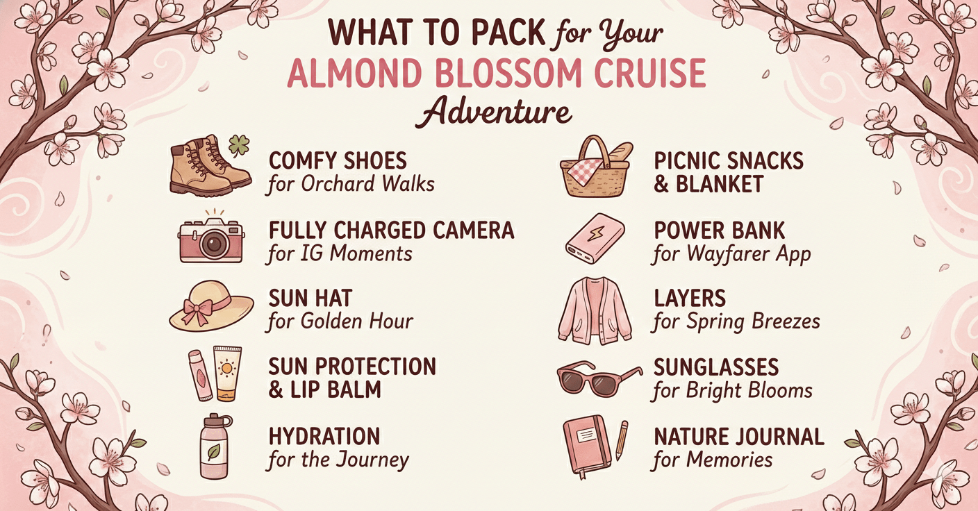 What to pack for your Almond Blossom Cruise Almond Blossom Cruise