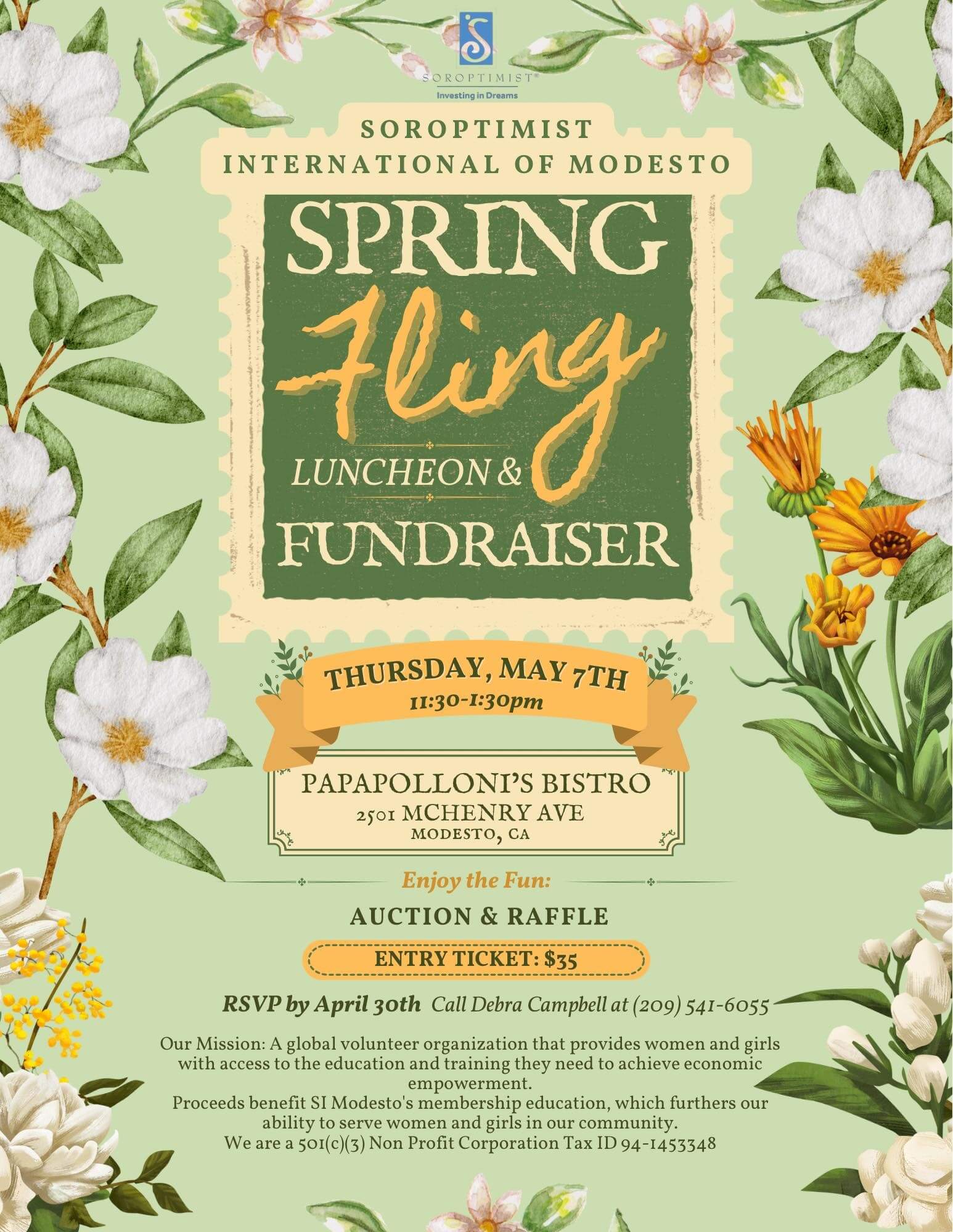 Soroptimist Modesto Spring Fling Luncheon & Fundraiser