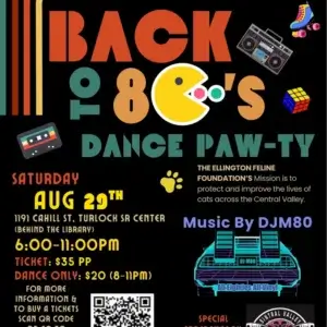 Ellington Back To 80's Dance Paw-ty in Turlock