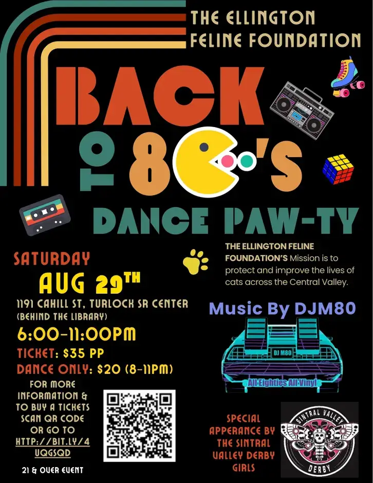Ellington Back To 80's Dance Paw-ty in Turlock