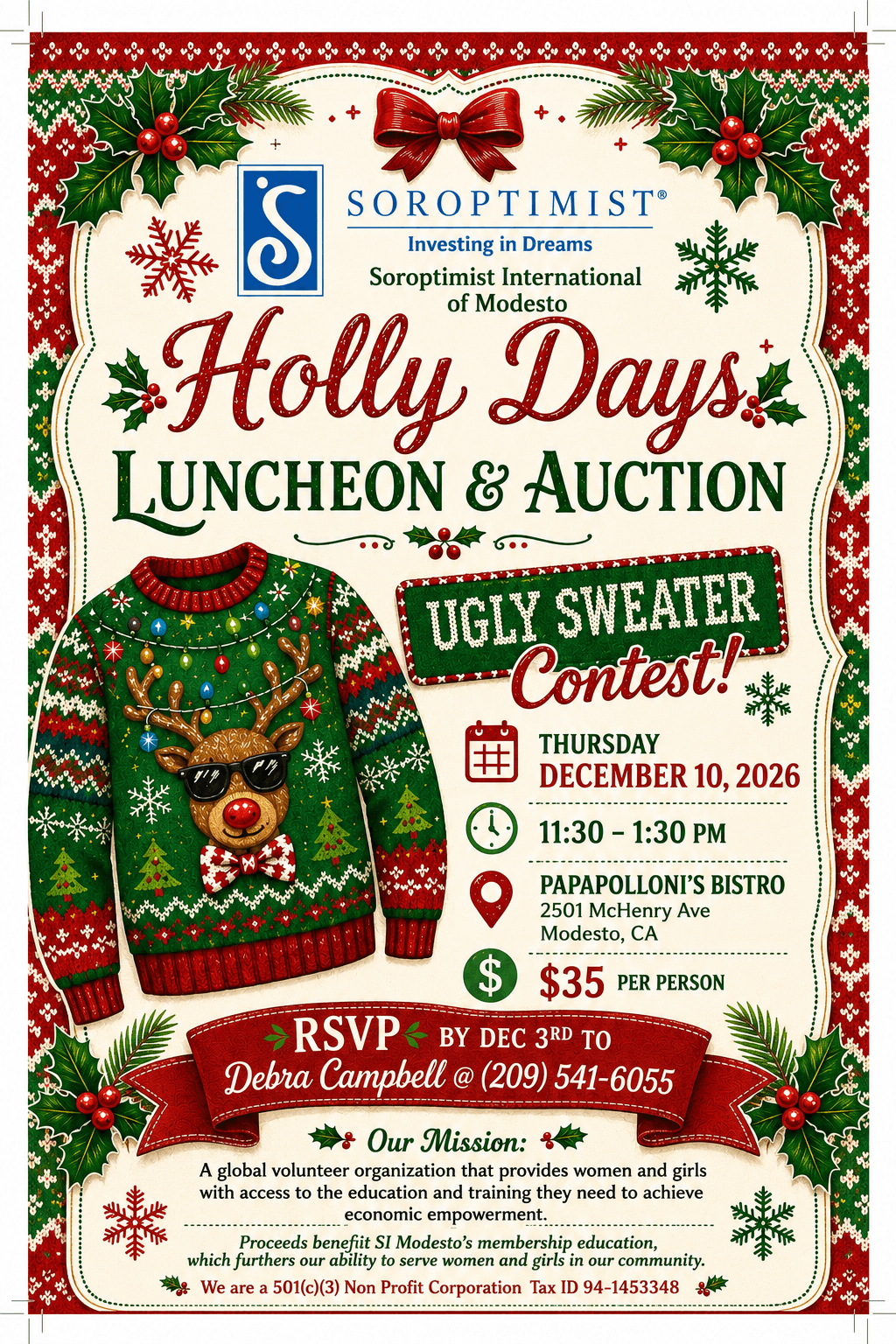 Soroptimist Modesto Holly Days Luncheon